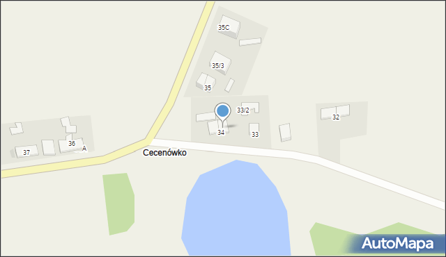 Cecenowo, Cecenowo, 34/1, mapa Cecenowo