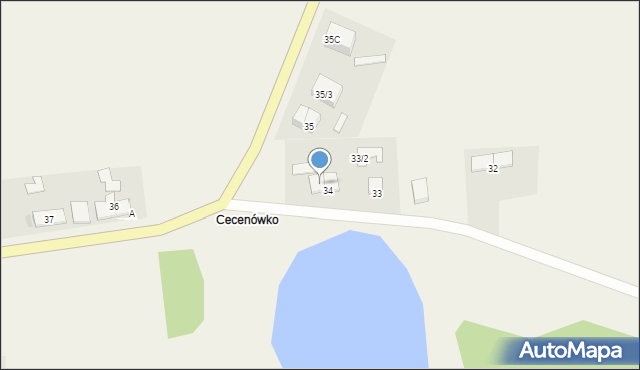 Cecenowo, Cecenowo, 34/2, mapa Cecenowo