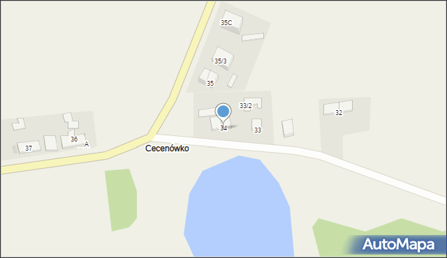 Cecenowo, Cecenowo, 34, mapa Cecenowo