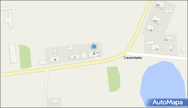 Cecenowo, Cecenowo, 36, mapa Cecenowo