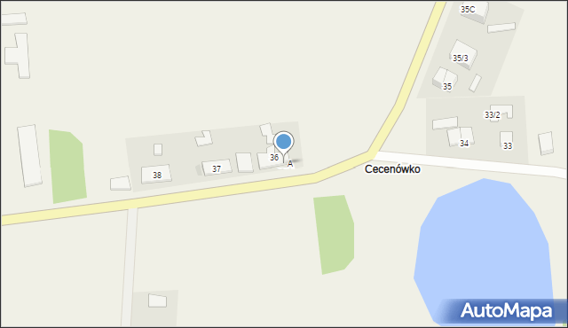 Cecenowo, Cecenowo, 36A, mapa Cecenowo