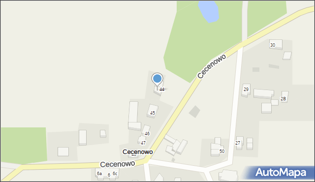 Cecenowo, Cecenowo, 44/2, mapa Cecenowo