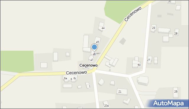 Cecenowo, Cecenowo, 46, mapa Cecenowo