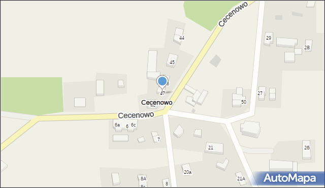 Cecenowo, Cecenowo, 47, mapa Cecenowo