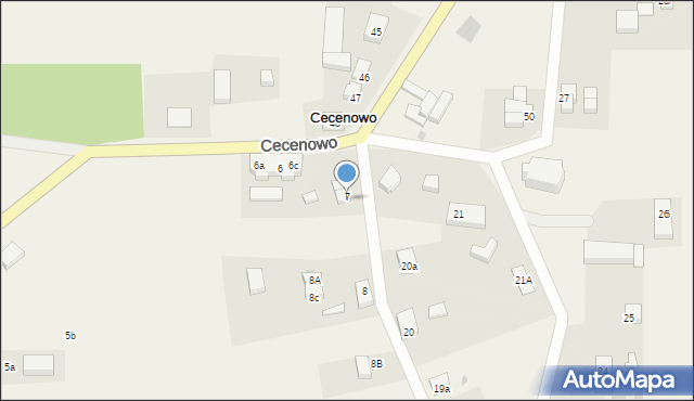 Cecenowo, Cecenowo, 7a, mapa Cecenowo