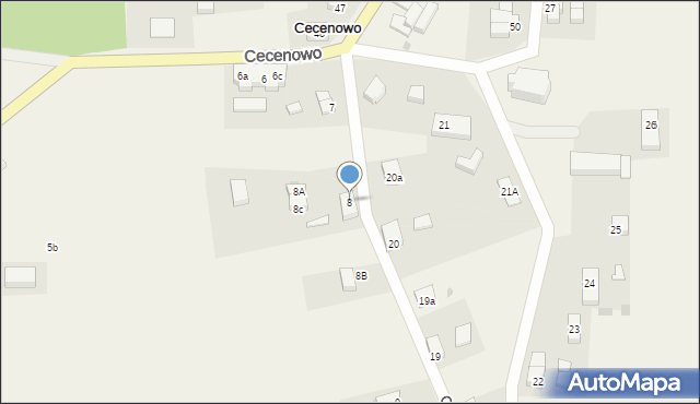 Cecenowo, Cecenowo, 8, mapa Cecenowo