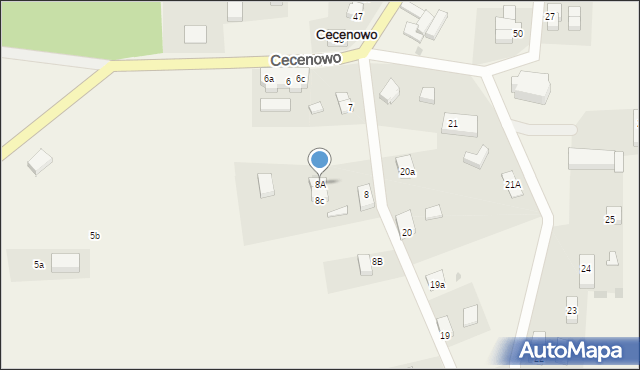 Cecenowo, Cecenowo, 8A, mapa Cecenowo