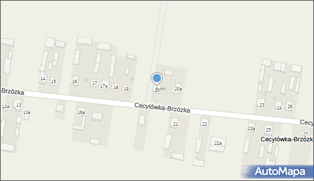 Cecylówka-Brzózka, Cecylówka-Brzózka, 20, mapa Cecylówka-Brzózka