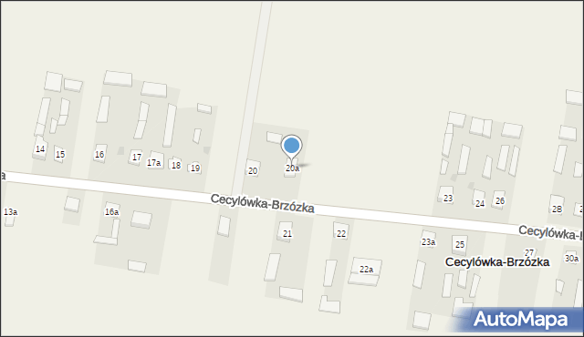 Cecylówka-Brzózka, Cecylówka-Brzózka, 20a, mapa Cecylówka-Brzózka