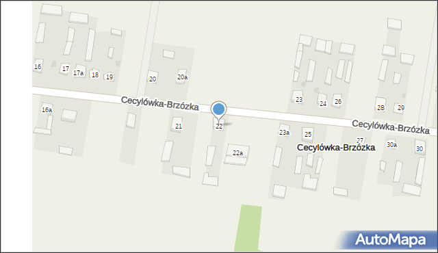 Cecylówka-Brzózka, Cecylówka-Brzózka, 22, mapa Cecylówka-Brzózka