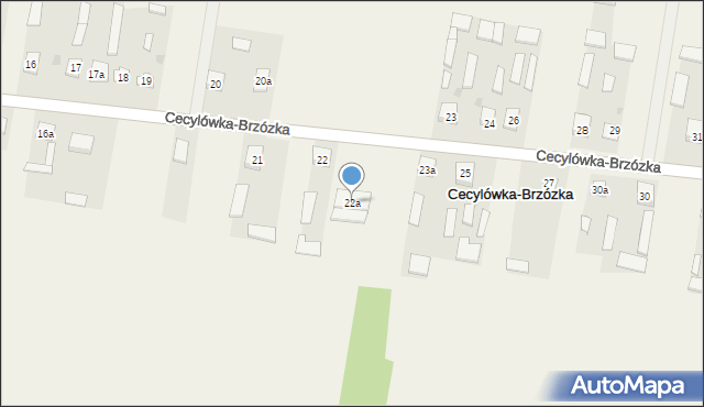 Cecylówka-Brzózka, Cecylówka-Brzózka, 22a, mapa Cecylówka-Brzózka