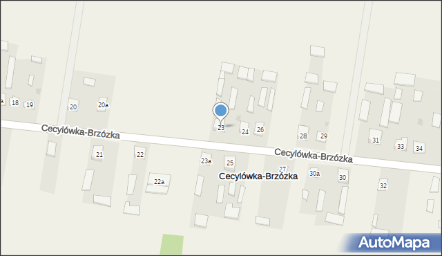 Cecylówka-Brzózka, Cecylówka-Brzózka, 23, mapa Cecylówka-Brzózka