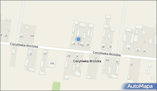 Cecylówka-Brzózka, Cecylówka-Brzózka, 24a, mapa Cecylówka-Brzózka