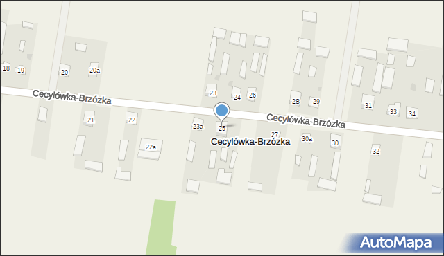 Cecylówka-Brzózka, Cecylówka-Brzózka, 25, mapa Cecylówka-Brzózka