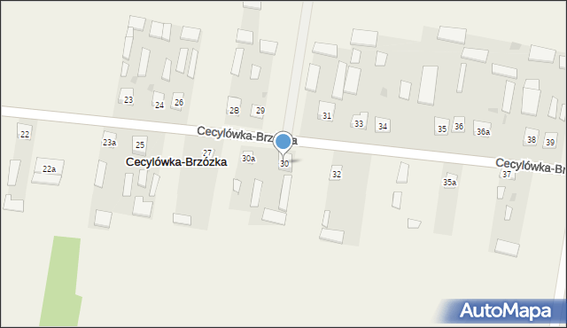 Cecylówka-Brzózka, Cecylówka-Brzózka, 30, mapa Cecylówka-Brzózka