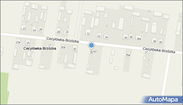 Cecylówka-Brzózka, Cecylówka-Brzózka, 32, mapa Cecylówka-Brzózka