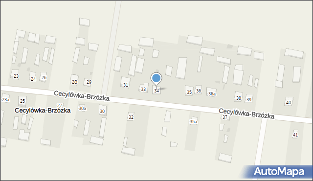 Cecylówka-Brzózka, Cecylówka-Brzózka, 34, mapa Cecylówka-Brzózka