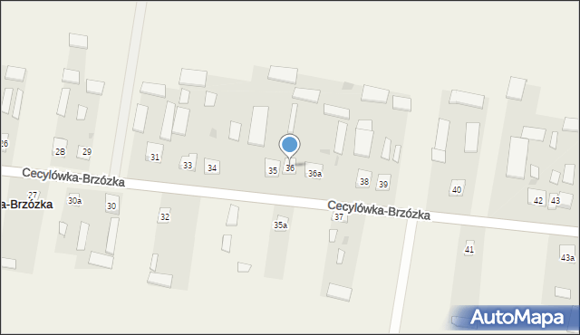 Cecylówka-Brzózka, Cecylówka-Brzózka, 36, mapa Cecylówka-Brzózka