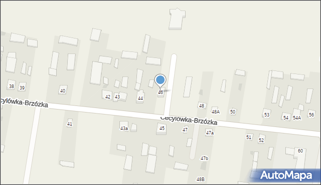Cecylówka-Brzózka, Cecylówka-Brzózka, 46, mapa Cecylówka-Brzózka