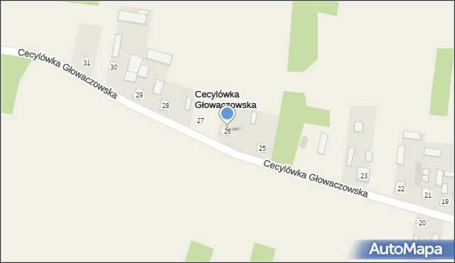 Cecylówka Głowaczowska, Cecylówka Głowaczowska, 26, mapa Cecylówka Głowaczowska