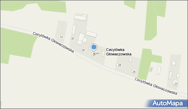 Cecylówka Głowaczowska, Cecylówka Głowaczowska, 28, mapa Cecylówka Głowaczowska