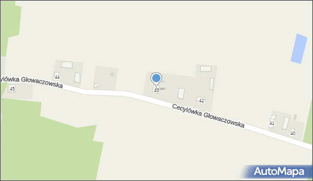 Cecylówka Głowaczowska, Cecylówka Głowaczowska, 43, mapa Cecylówka Głowaczowska