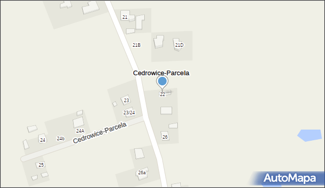 Cedrowice, Cedrowice, 22, mapa Cedrowice