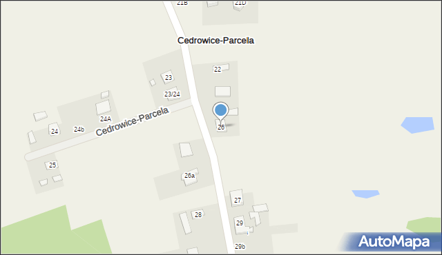 Cedrowice, Cedrowice, 26, mapa Cedrowice