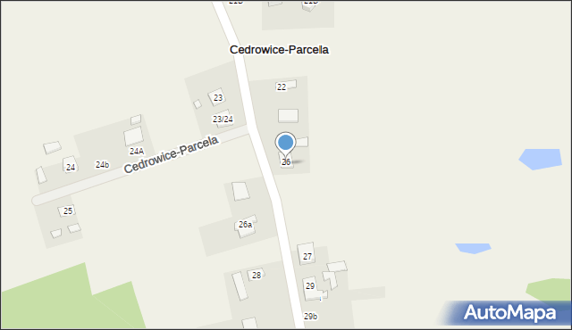 Cedrowice, Cedrowice, 26b, mapa Cedrowice