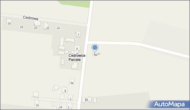 Cedrowice-Parcela, Cedrowice-Parcela, 5a, mapa Cedrowice-Parcela