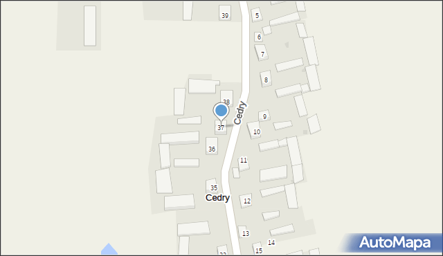 Cedry, Cedry, 37, mapa Cedry