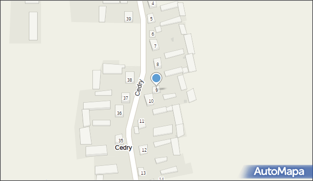 Cedry, Cedry, 9, mapa Cedry
