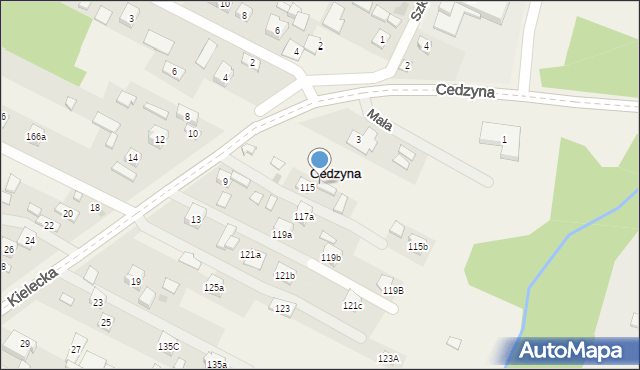 Cedzyna, Cedzyna, 115A, mapa Cedzyna