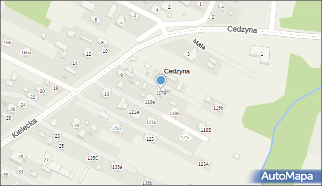 Cedzyna, Cedzyna, 117a, mapa Cedzyna