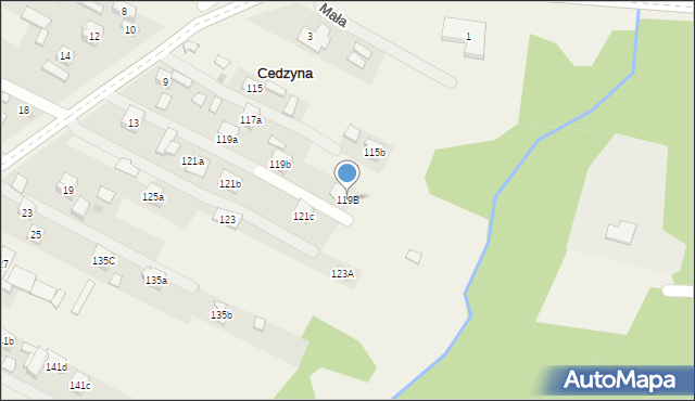 Cedzyna, Cedzyna, 119B, mapa Cedzyna