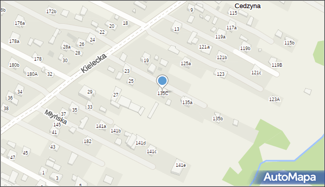 Cedzyna, Cedzyna, 135C, mapa Cedzyna