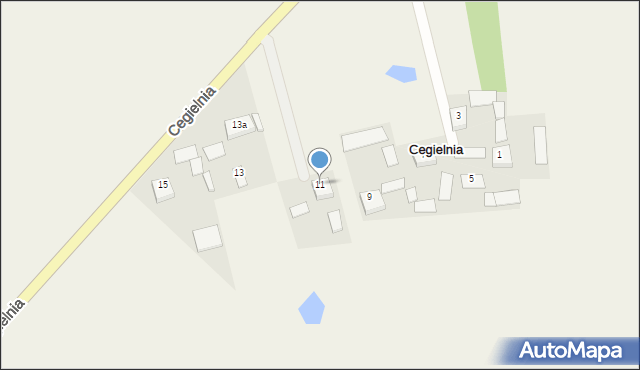 Cegielnia, Cegielnia, 11, mapa Cegielnia