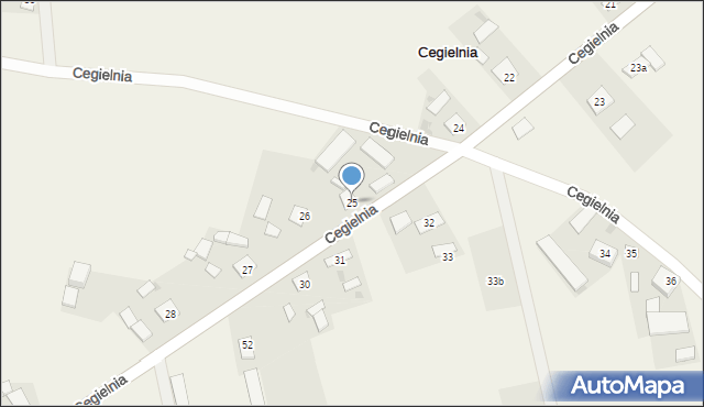 Cegielnia, Cegielnia, 25, mapa Cegielnia