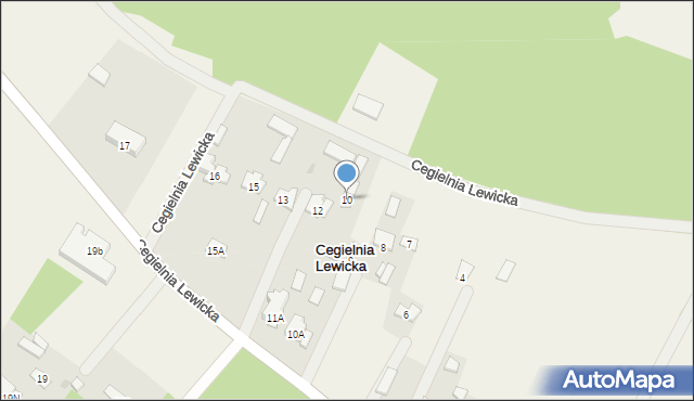 Cegielnia Lewicka, Cegielnia Lewicka, 10, mapa Cegielnia Lewicka