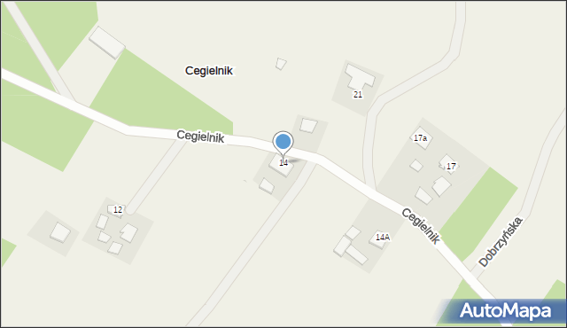 Cegielnik, Cegielnik, 14, mapa Cegielnik