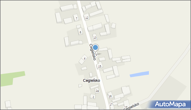 Cegielsko, Cegielsko, 14, mapa Cegielsko