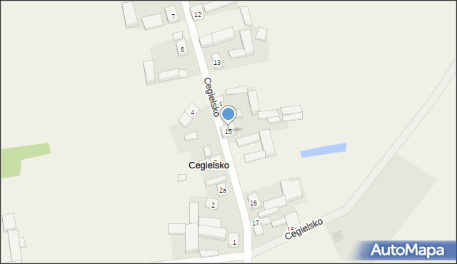 Cegielsko, Cegielsko, 15, mapa Cegielsko