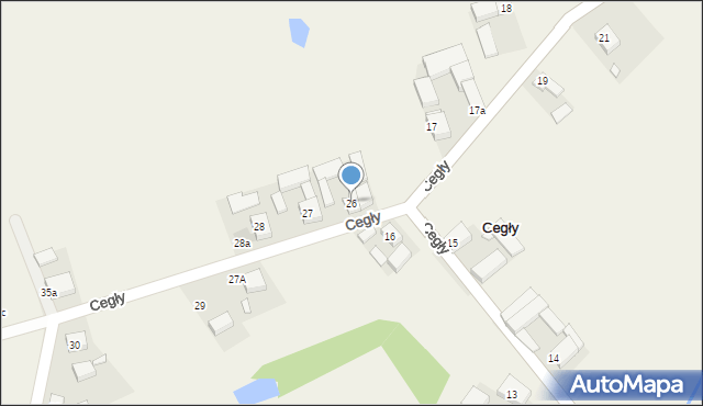 Cegły, Cegły, 26, mapa Cegły