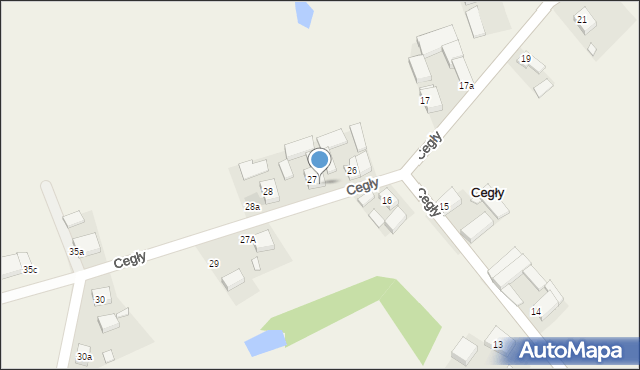 Cegły, Cegły, 27A, mapa Cegły