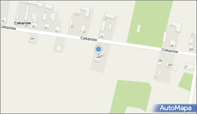 Cekanów, Cekanów, 24a, mapa Cekanów