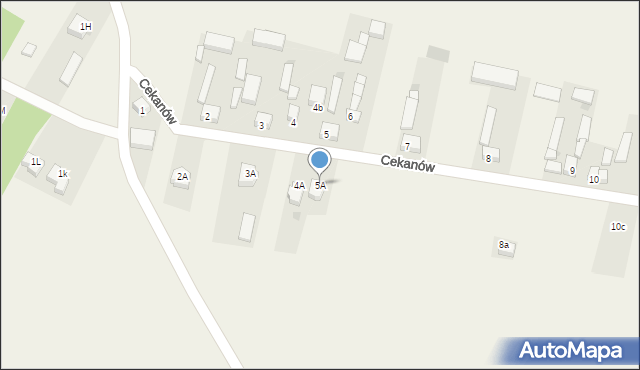 Cekanów, Cekanów, 5A, mapa Cekanów