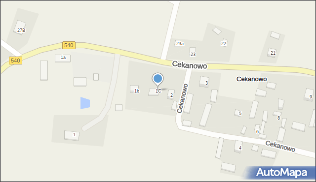 Cekanowo, Cekanowo, 1C, mapa Cekanowo