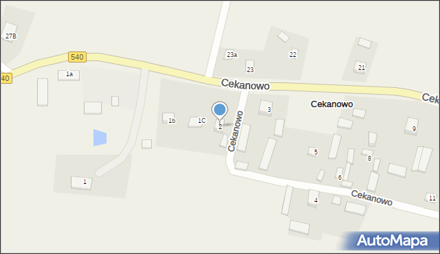 Cekanowo, Cekanowo, 2, mapa Cekanowo