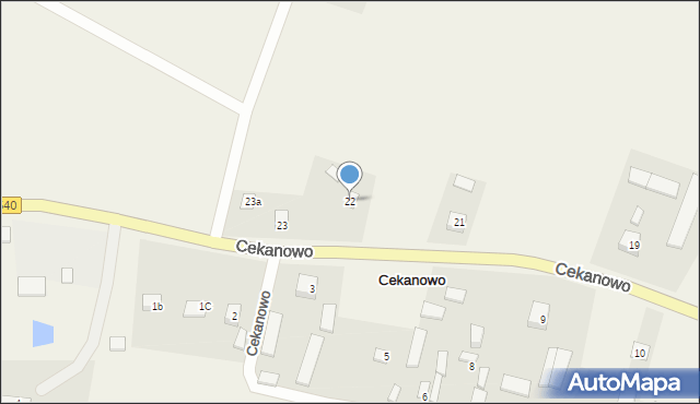 Cekanowo, Cekanowo, 22, mapa Cekanowo