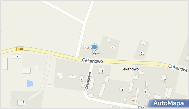 Cekanowo, Cekanowo, 23, mapa Cekanowo